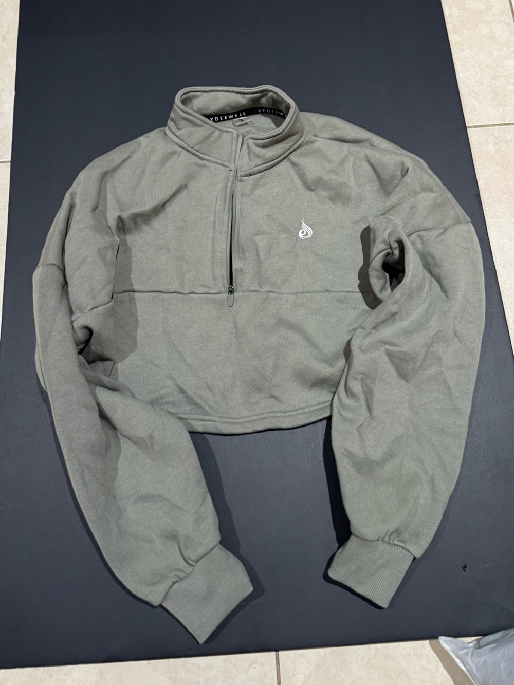 Ryderwear Olive Half-Zip Lightweight Pullover